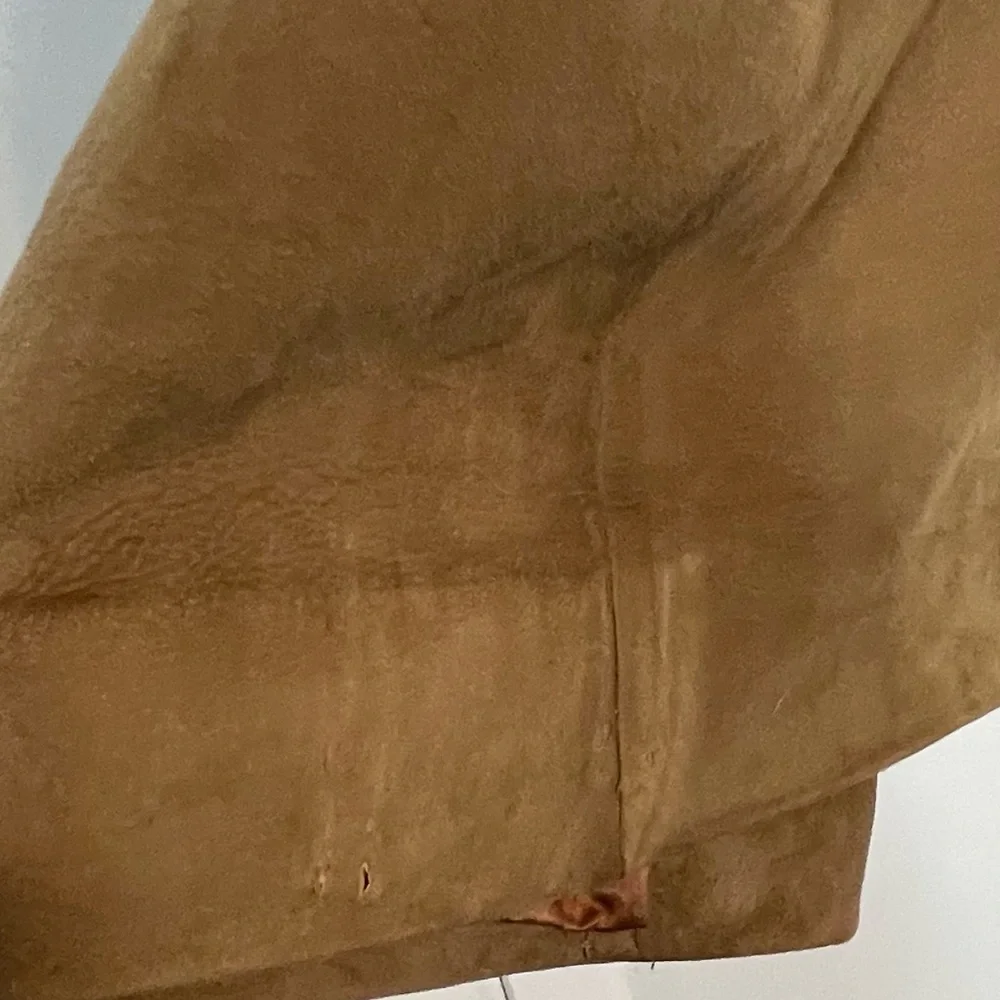 Vintage Begedor Tan Suede Mink Fur Collar Coat